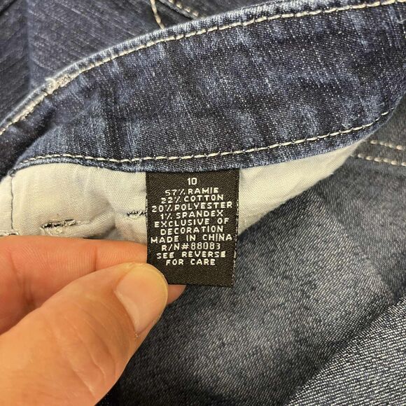 Relativity Jeans Women 10 Bootcut Dark Wash Denim Embroidered Rodeo Western Boho - Picture 6 of 12